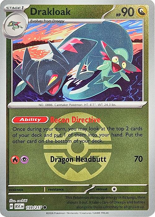 Drakloak (159/217) (Quick Ball) [Mega Evolution: Ascended Heroes] | Exor Games Dartmouth