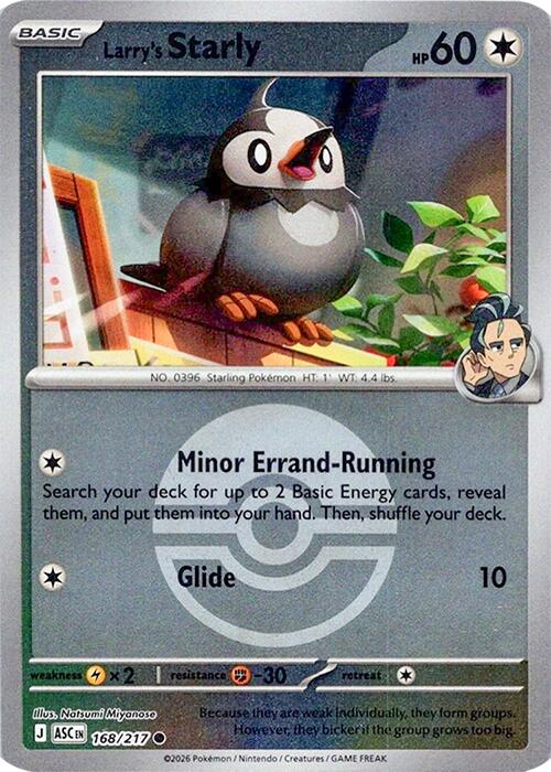 Larry's Starly (168/217) (Poke Ball) [Mega Evolution: Ascended Heroes] | Exor Games Dartmouth