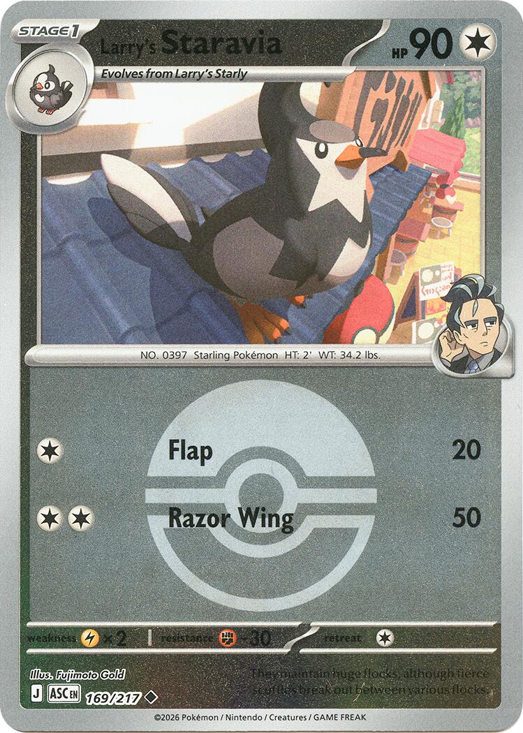 Larry's Staravia (169/217) (Poke Ball) [Mega Evolution: Ascended Heroes] | Exor Games Dartmouth
