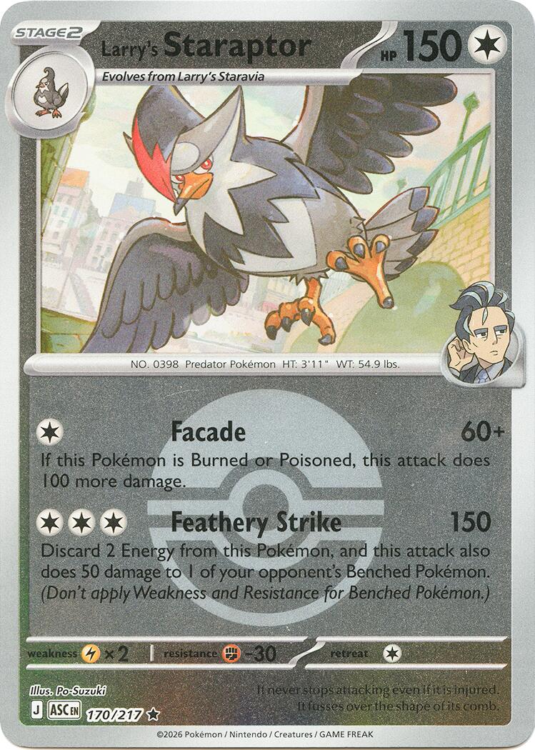 Larry's Staraptor (170/217) (Poke Ball) [Mega Evolution: Ascended Heroes] | Exor Games Dartmouth