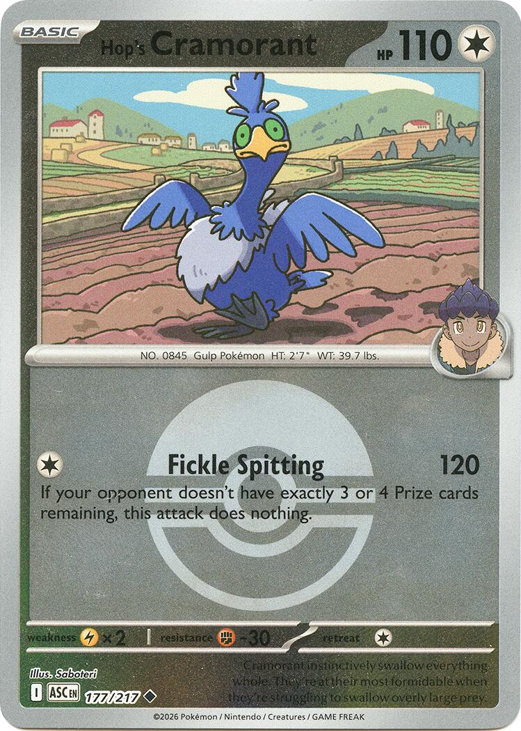 Hop's Cramorant (177/217) (Poke Ball) [Mega Evolution: Ascended Heroes] | Exor Games Dartmouth