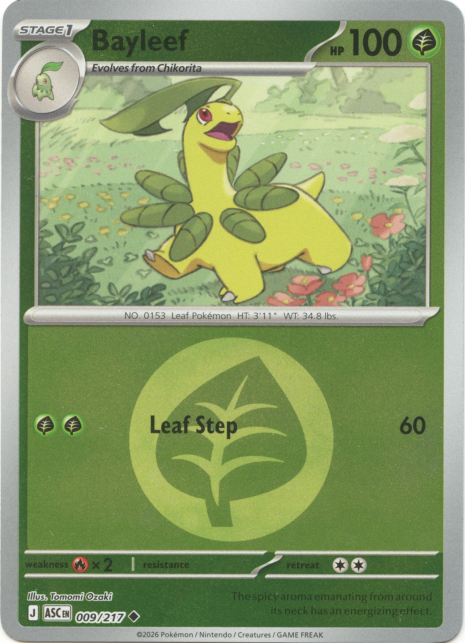 Bayleef (009/217) (Energy Symbol Pattern) [Mega Evolution: Ascended Heroes] | Exor Games Dartmouth