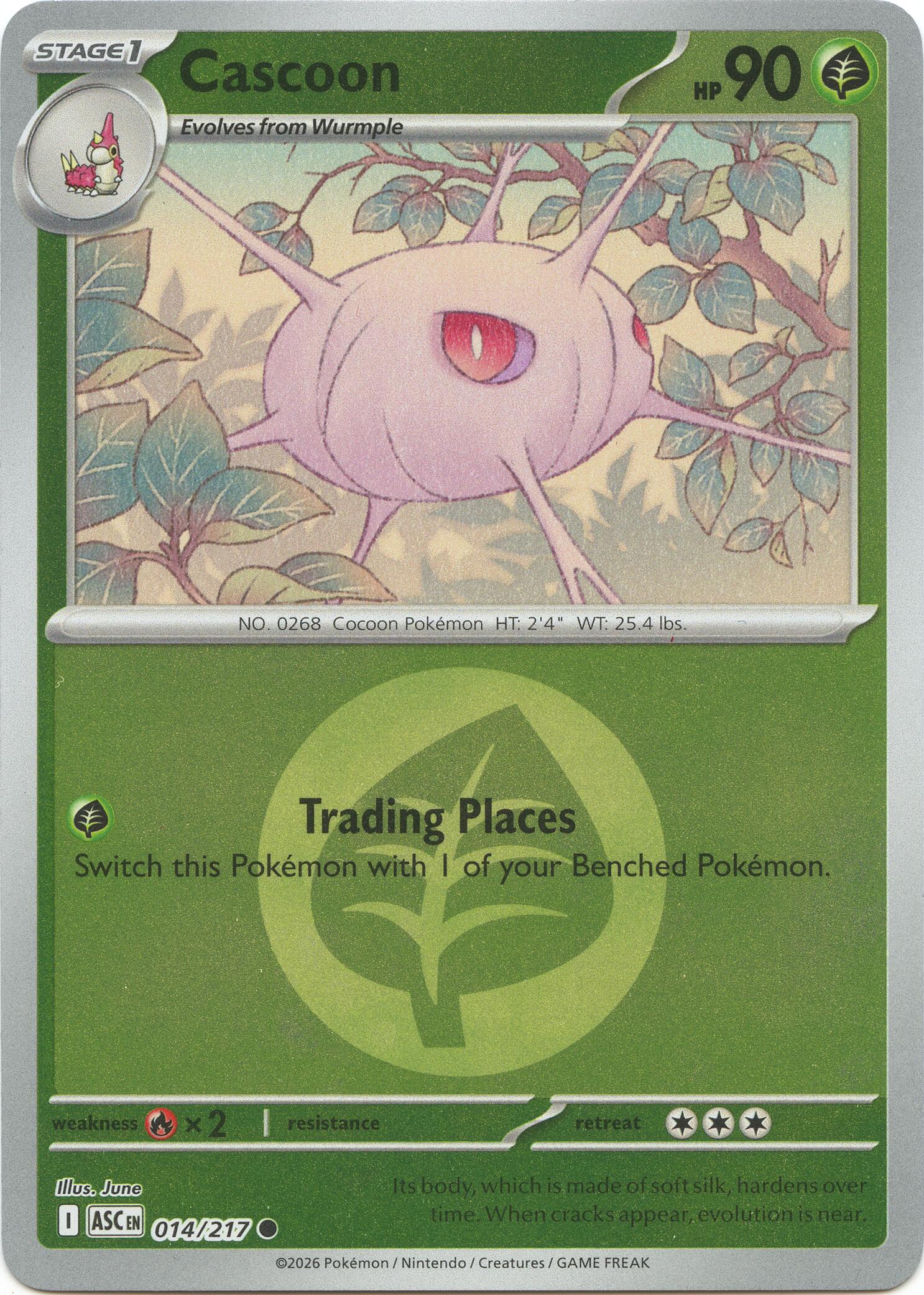Cascoon (014/217) (Energy Symbol Pattern) [Mega Evolution: Ascended Heroes] | Exor Games Dartmouth