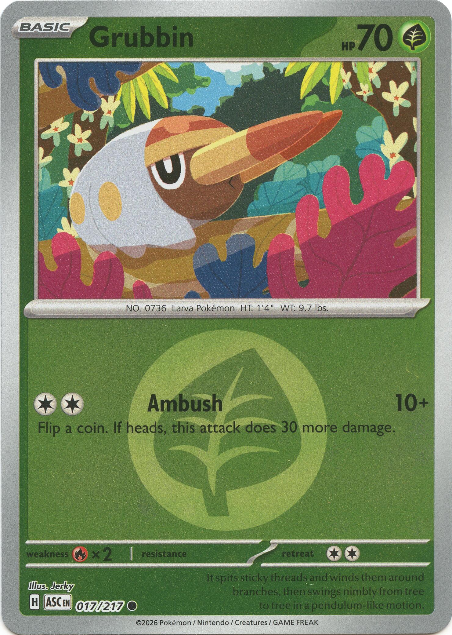 Grubbin (017/217) (Energy Symbol Pattern) [Mega Evolution: Ascended Heroes] | Exor Games Dartmouth
