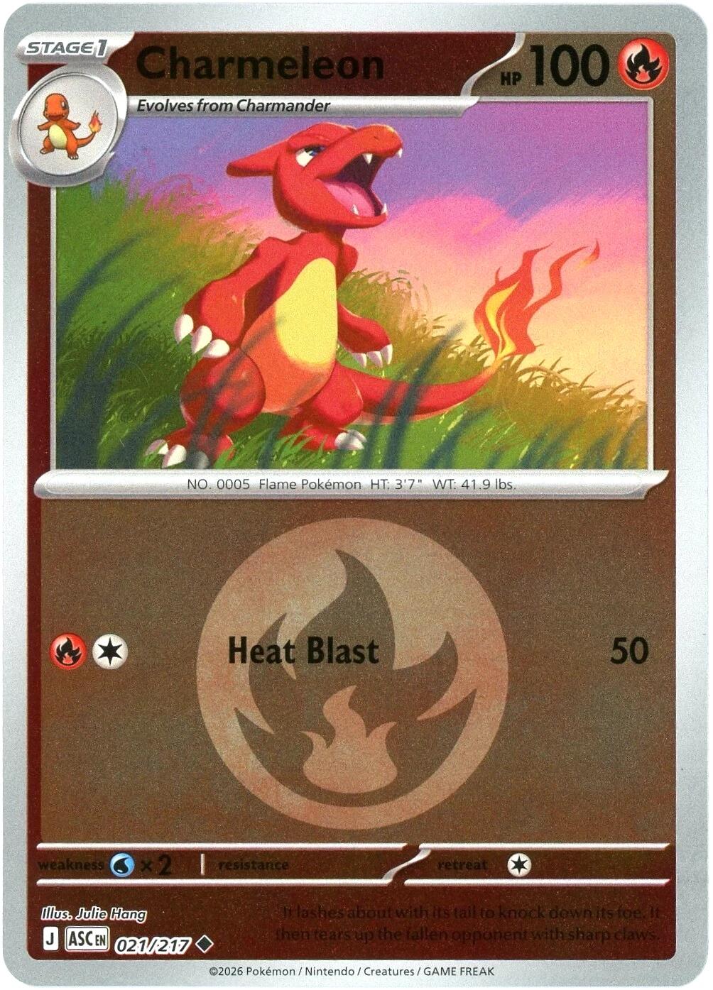 Charmeleon (021/217) (Energy Symbol Pattern) [Mega Evolution: Ascended Heroes] | Exor Games Dartmouth