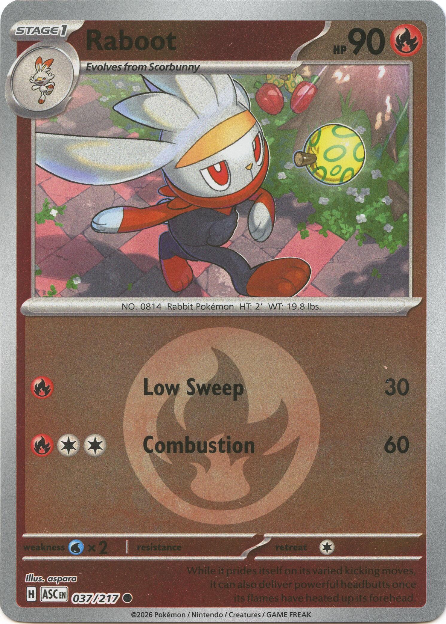 Raboot (037/217) (Energy Symbol Pattern) [Mega Evolution: Ascended Heroes] | Exor Games Dartmouth