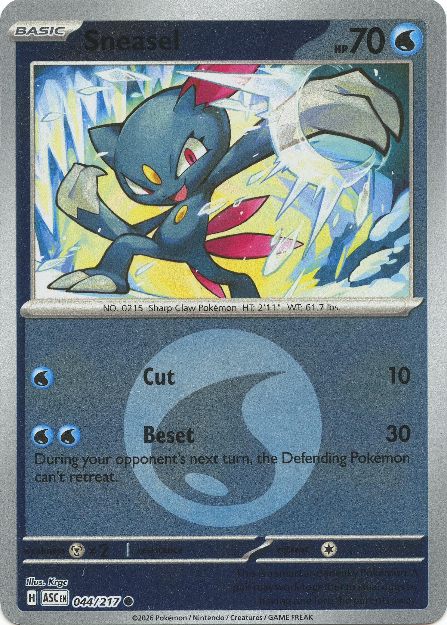 Sneasel (044/217) (Energy Symbol Pattern) [Mega Evolution: Ascended Heroes] | Exor Games Dartmouth
