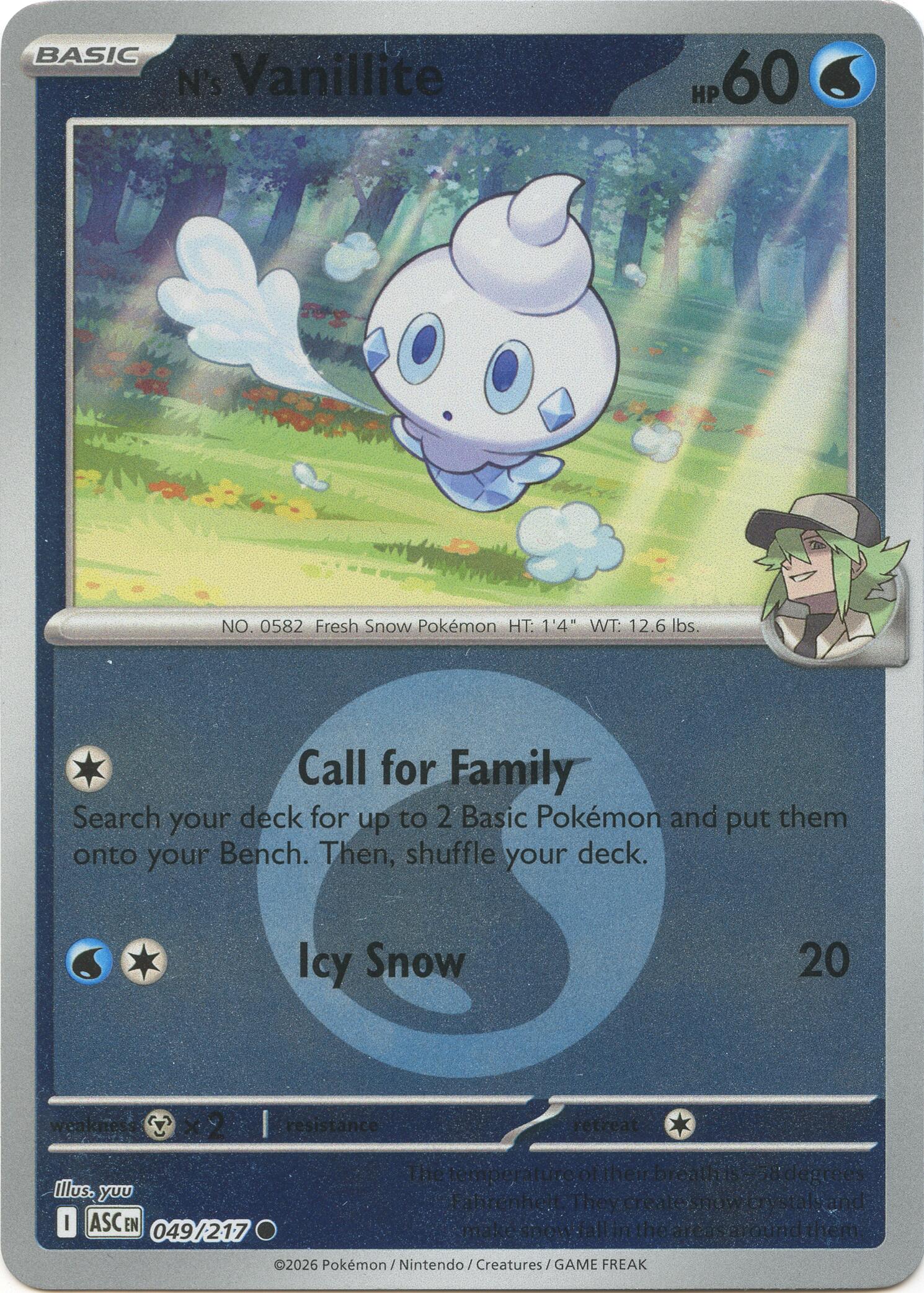 N's Vanillite (049/217) (Energy Symbol Pattern) [Mega Evolution: Ascended Heroes] | Exor Games Dartmouth