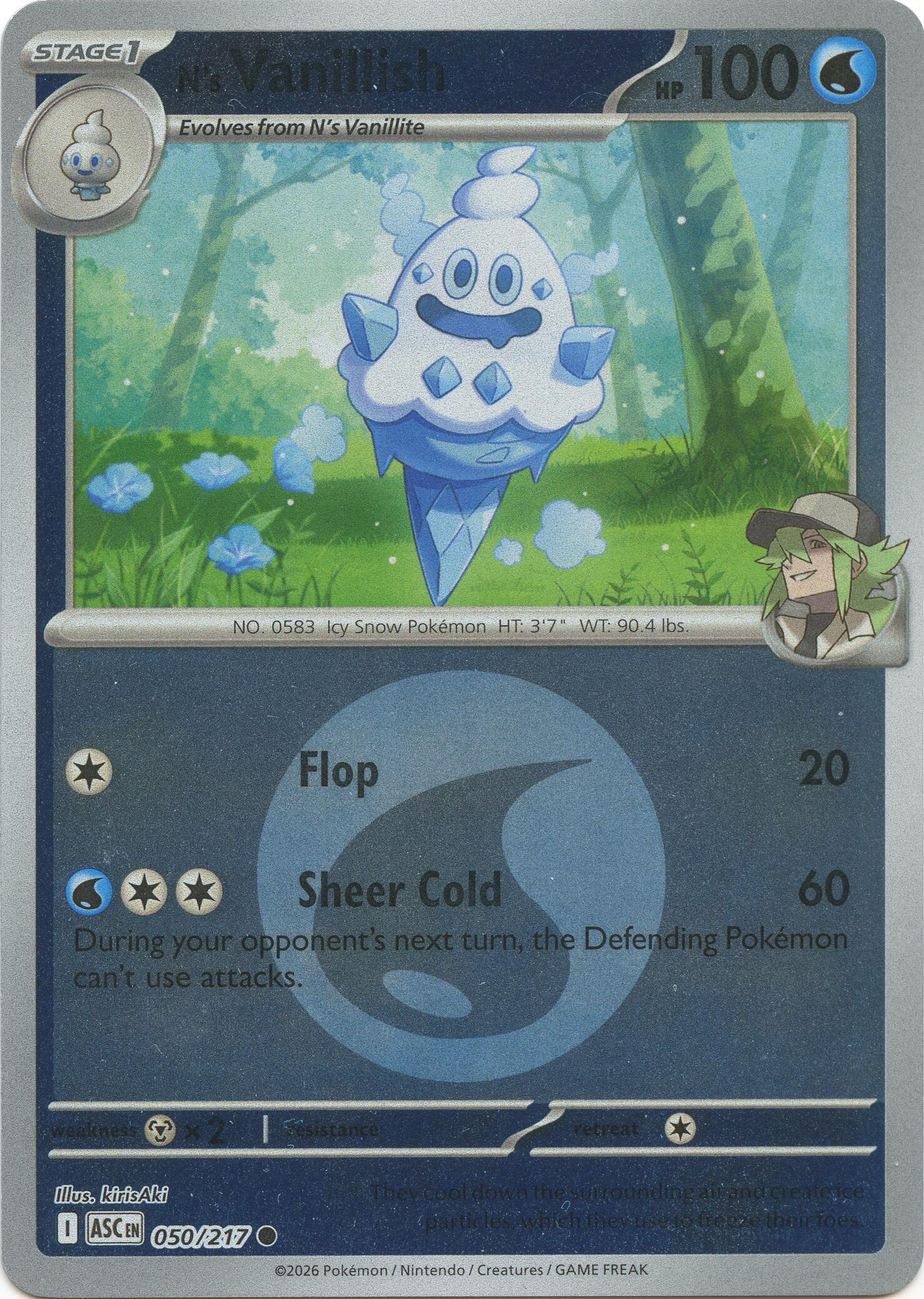 N's Vanillish (050/217) (Energy Symbol Pattern) [Mega Evolution: Ascended Heroes] | Exor Games Dartmouth