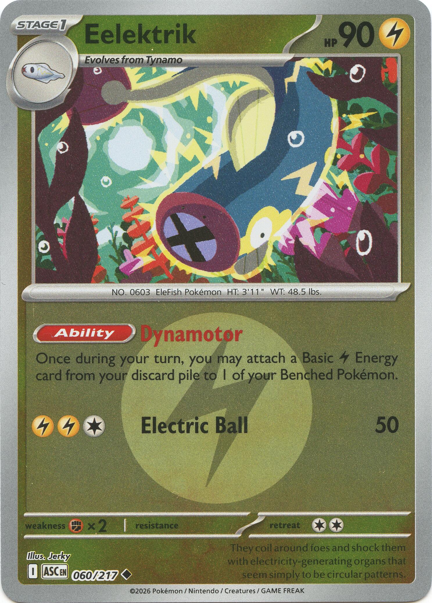 Eelektrik (060/217) (Energy Symbol Pattern) [Mega Evolution: Ascended Heroes] | Exor Games Dartmouth