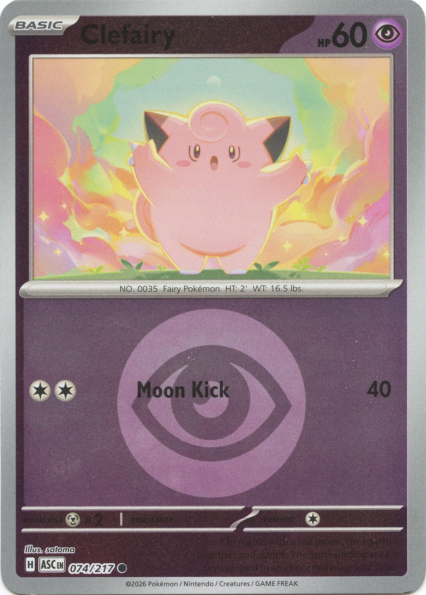 Clefairy (074/217) (Energy Symbol Pattern) [Mega Evolution: Ascended Heroes] | Exor Games Dartmouth
