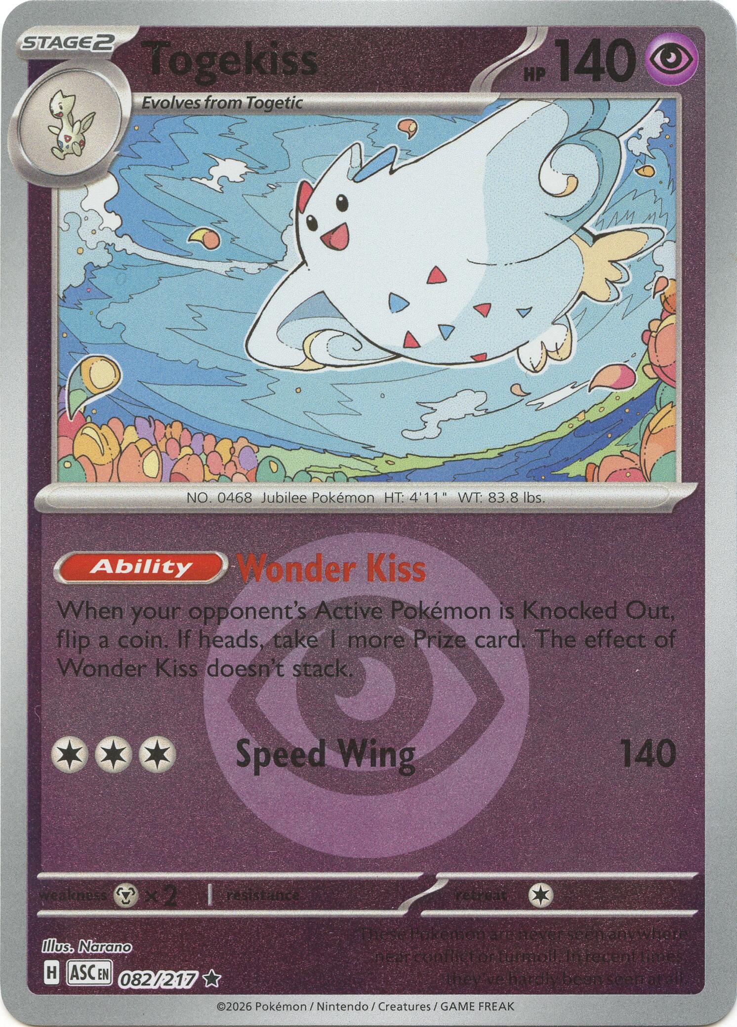 Togekiss (082/217) (Energy Symbol Pattern) [Mega Evolution: Ascended Heroes] | Exor Games Dartmouth