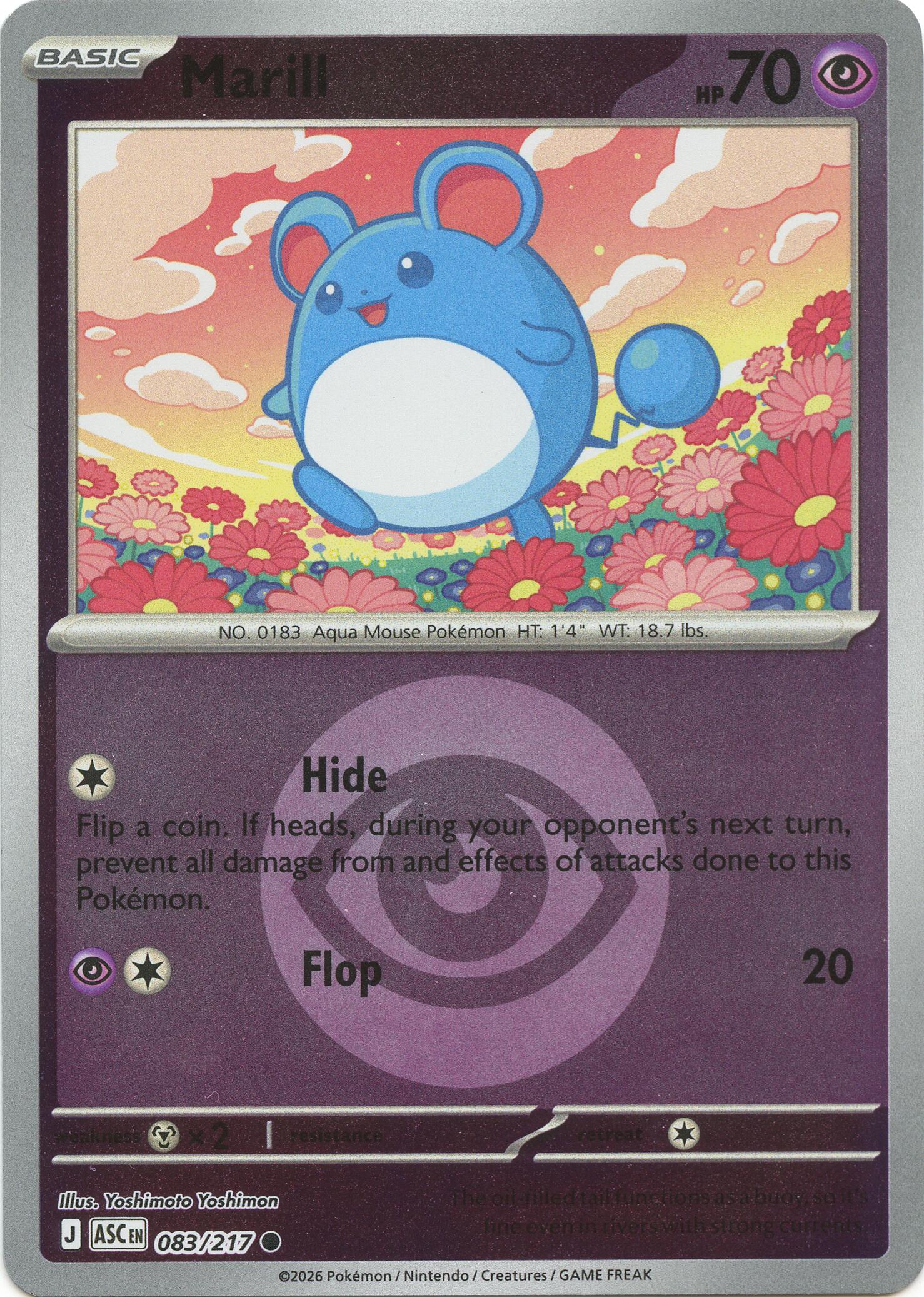 Marill (083/217) (Energy Symbol Pattern) [Mega Evolution: Ascended Heroes] | Exor Games Dartmouth