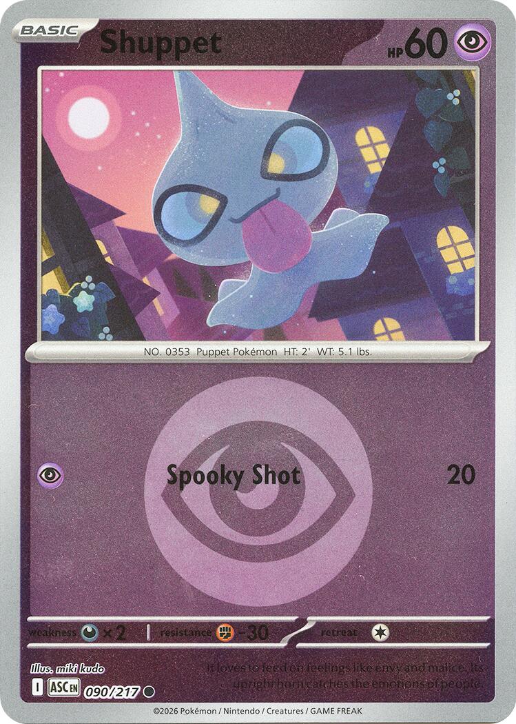 Shuppet (090/217) (Energy Symbol Pattern) [Mega Evolution: Ascended Heroes] | Exor Games Dartmouth