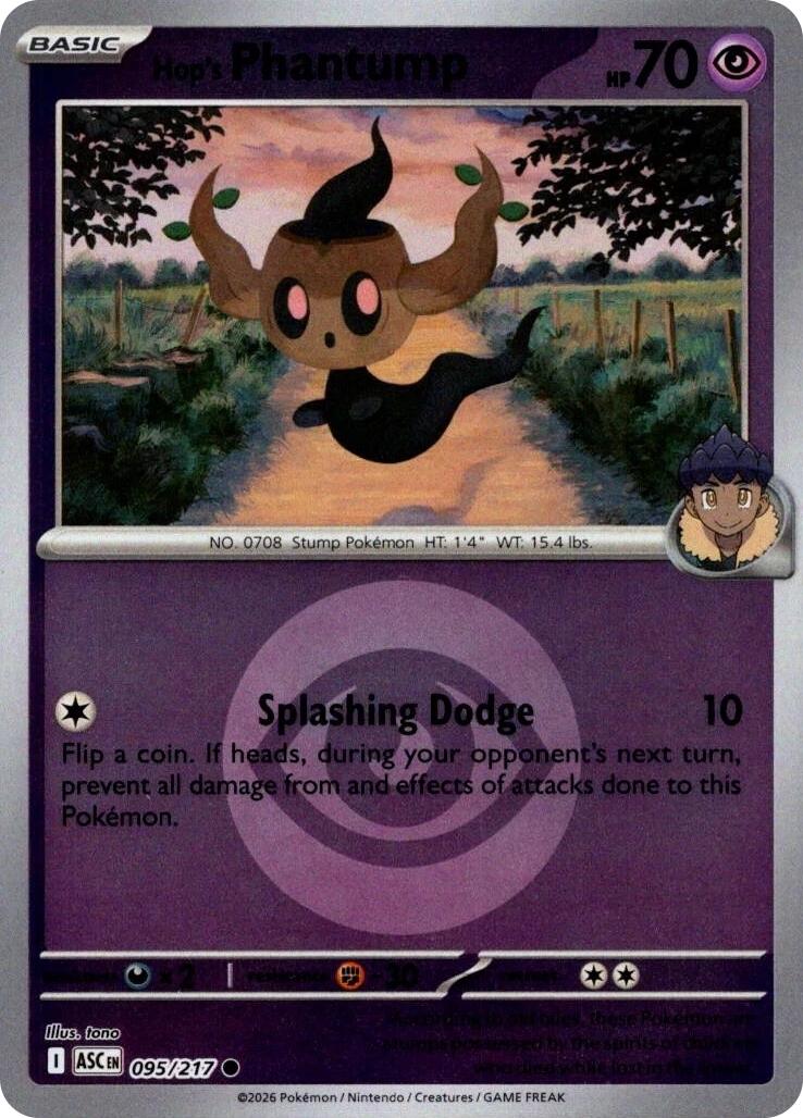 Hop's Phantump (095/217) (Energy Symbol Pattern) [Mega Evolution: Ascended Heroes] | Exor Games Dartmouth