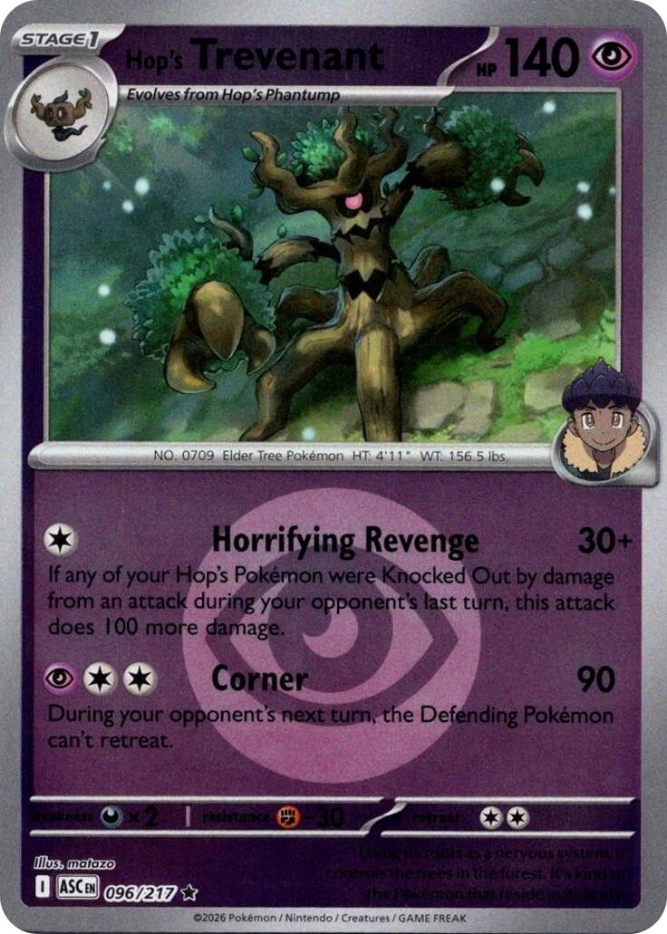 Hop's Trevenant (096/217) (Energy Symbol Pattern) [Mega Evolution: Ascended Heroes] | Exor Games Dartmouth