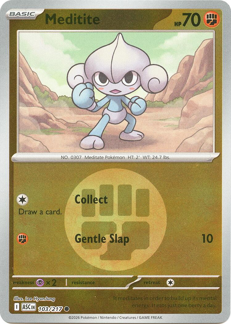 Meditite (103/217) (Energy Symbol Pattern) [Mega Evolution: Ascended Heroes] | Exor Games Dartmouth