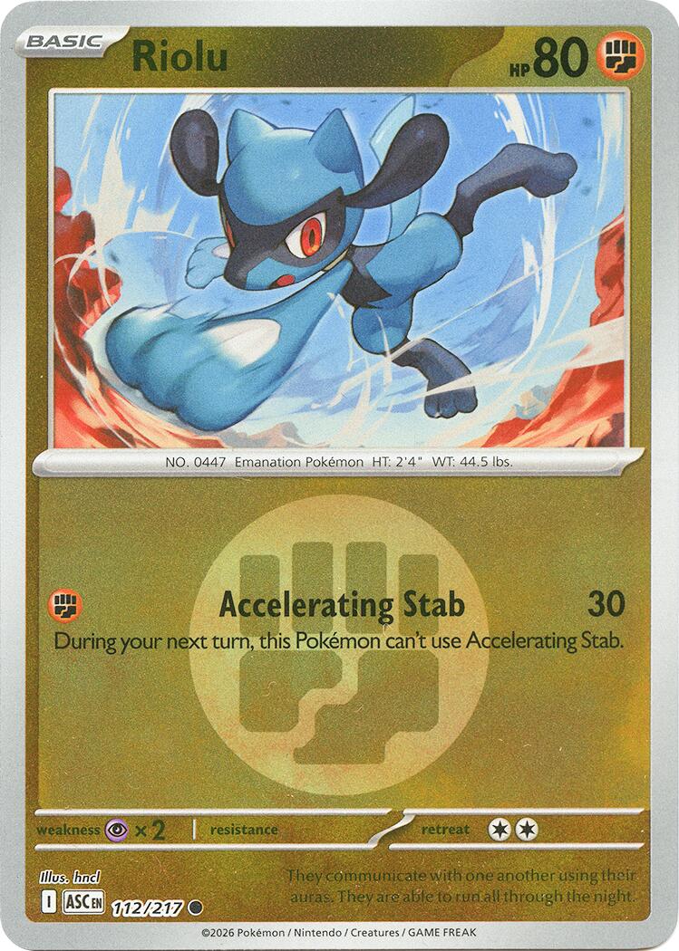 Riolu (112/217) (Energy Symbol Pattern) [Mega Evolution: Ascended Heroes] | Exor Games Dartmouth