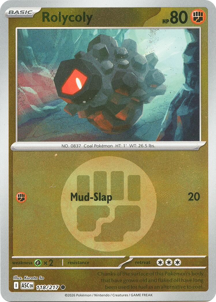 Rolycoly (118/217) (Energy Symbol Pattern) [Mega Evolution: Ascended Heroes] | Exor Games Dartmouth