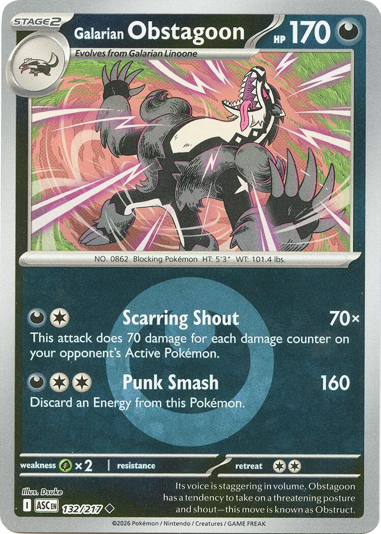 Galarian Obstagoon (132/217) (Energy Symbol Pattern) [Mega Evolution: Ascended Heroes] | Exor Games Dartmouth