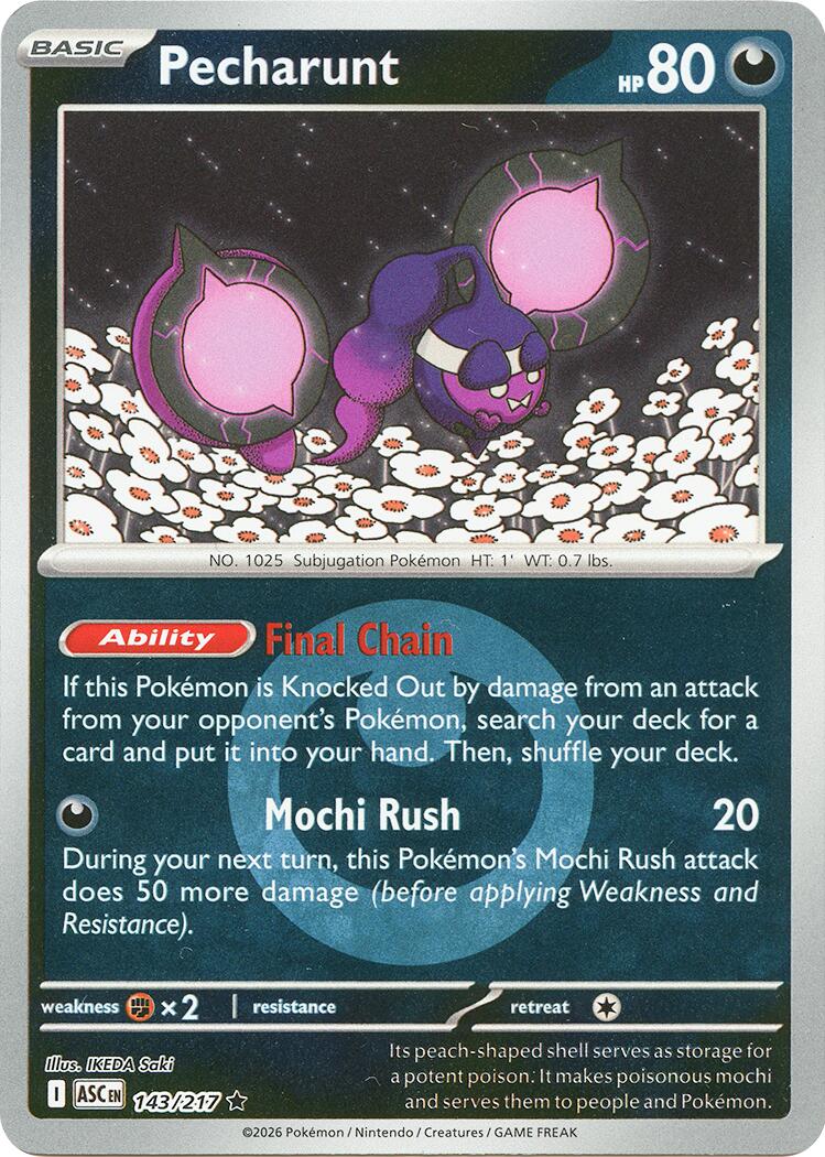 Pecharunt (143/217) (Energy Symbol Pattern) [Mega Evolution: Ascended Heroes] | Exor Games Dartmouth
