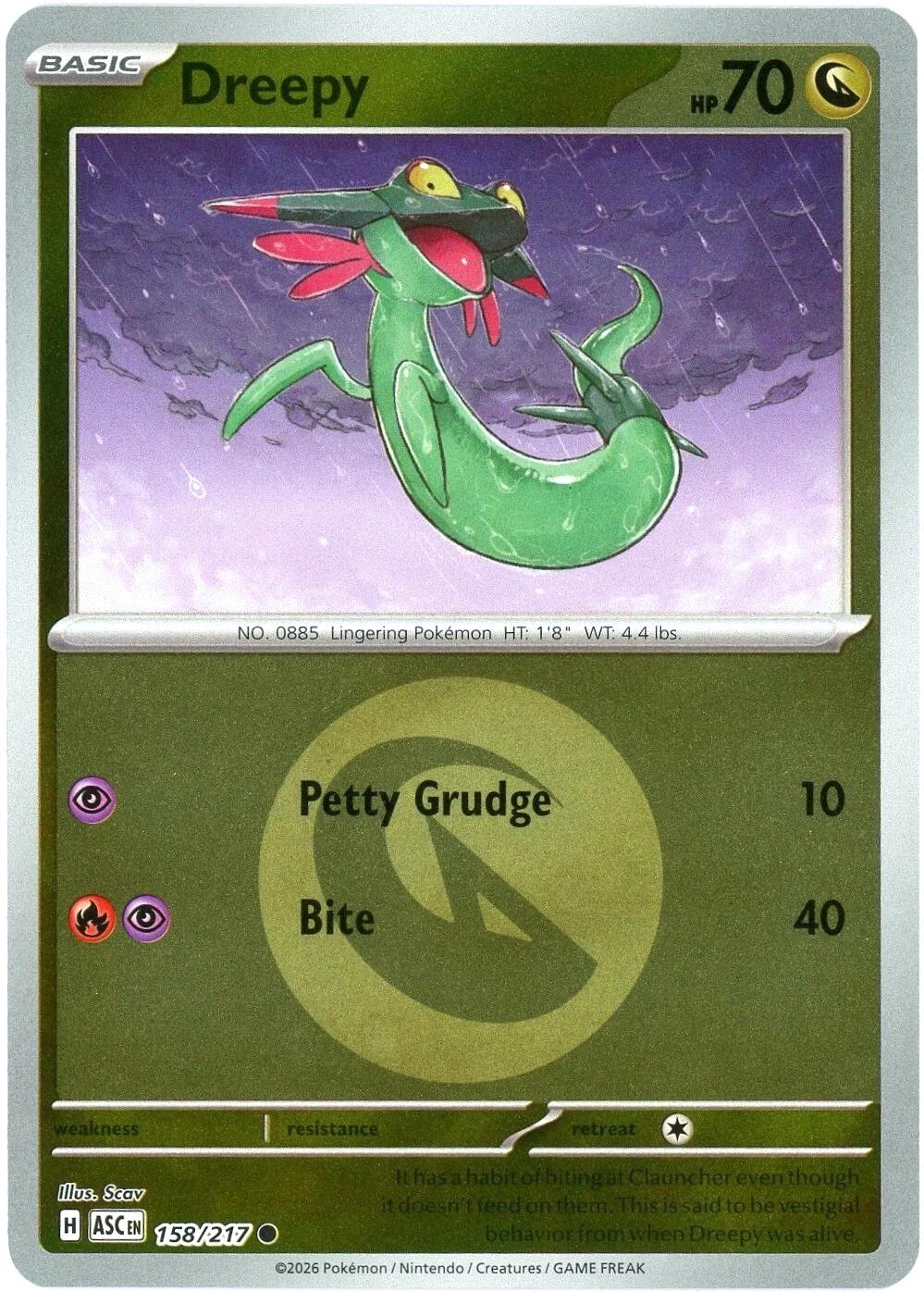 Dreepy (158/217) (Energy Symbol Pattern) [Mega Evolution: Ascended Heroes] | Exor Games Dartmouth
