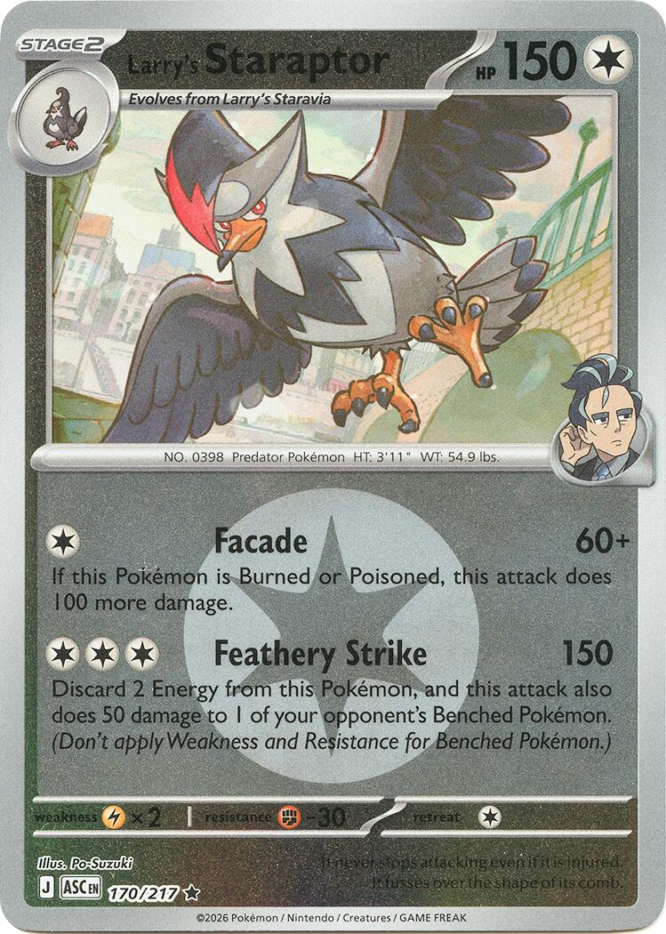 Larry's Staraptor (170/217) (Energy Symbol Pattern) [Mega Evolution: Ascended Heroes] | Exor Games Dartmouth