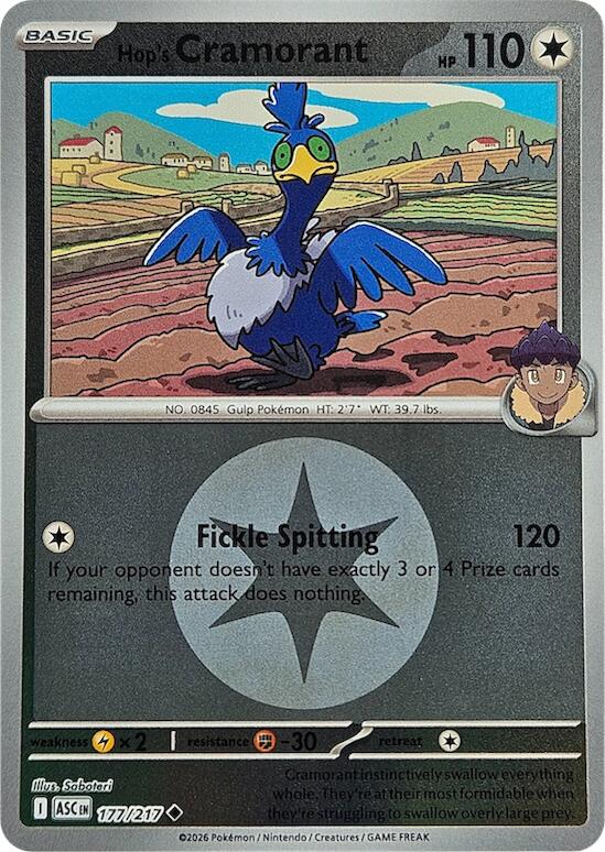 Hop's Cramorant (177/217) (Energy Symbol Pattern) [Mega Evolution: Ascended Heroes] | Exor Games Dartmouth