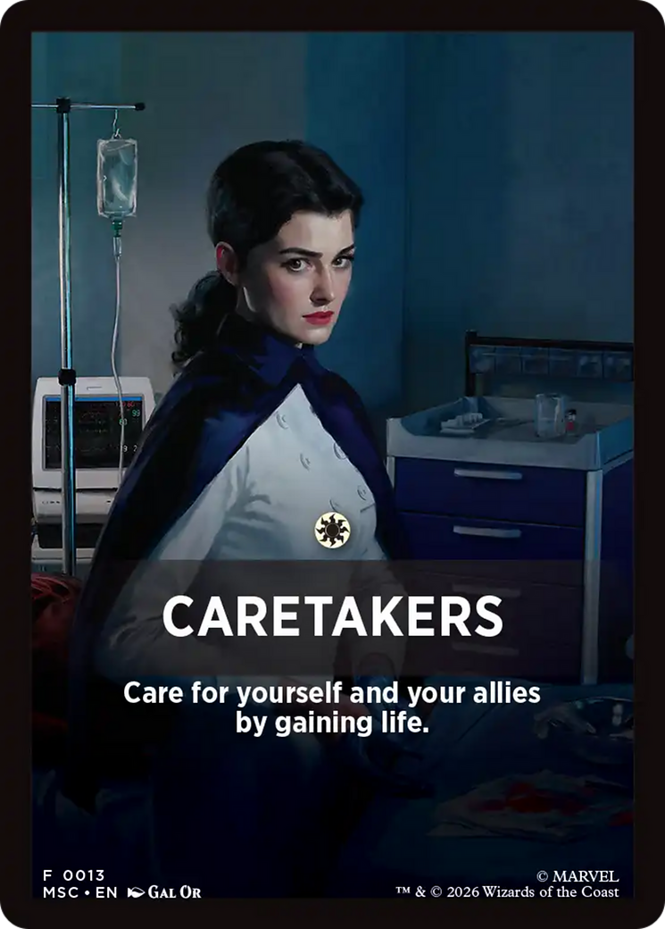 Caretakers Theme Card [Marvel Super Heroes Commander] | Exor Games Dartmouth