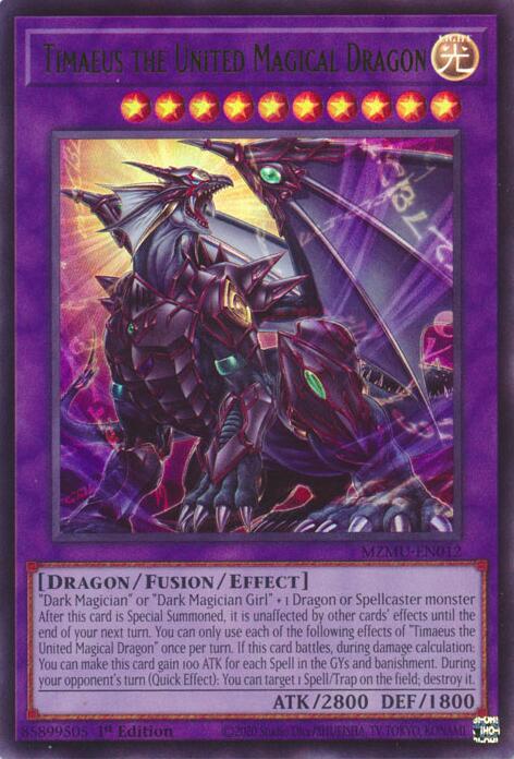 Timaeus the United Magical Dragon [MZMU-EN012] Ultra Rare | Exor Games Dartmouth