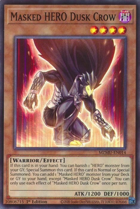 Masked HERO Dusk Crow [MZMU-EN014] Super Rare | Exor Games Dartmouth