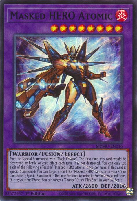Masked HERO Atomic [MZMU-EN016] Super Rare | Exor Games Dartmouth