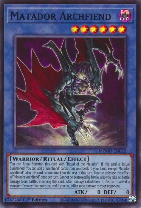 Matador Archfiend [MZMU-EN022] Super Rare | Exor Games Dartmouth