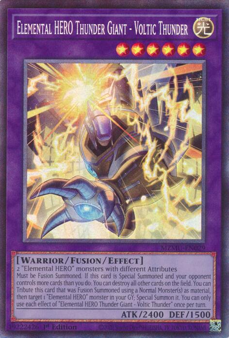 Elemental HERO Thunder Giant - Voltic Thunder (Collector's Rare) [MZMU-EN029] Collector's Rare | Exor Games Dartmouth
