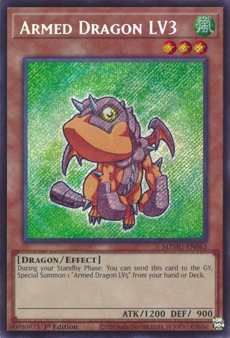Armed Dragon LV3 [MZMU-EN063] Secret Rare | Exor Games Dartmouth