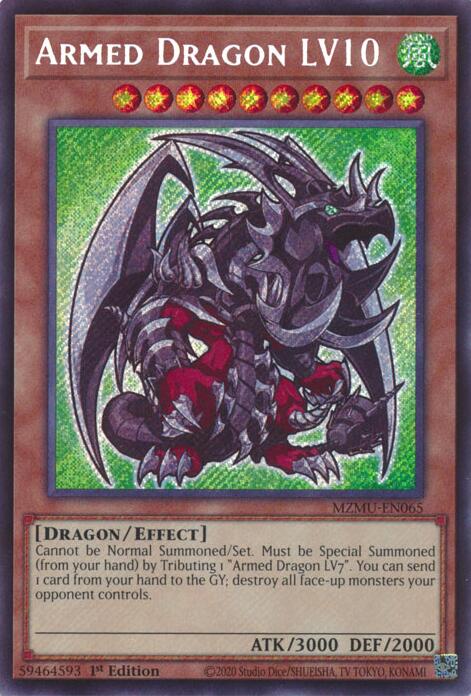 Armed Dragon LV10 [MZMU-EN065] Secret Rare | Exor Games Dartmouth