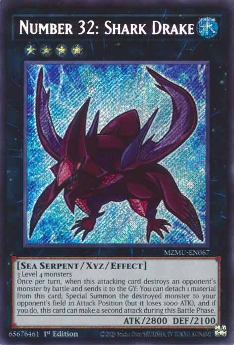 Number 32: Shark Drake [MZMU-EN067] Secret Rare | Exor Games Dartmouth