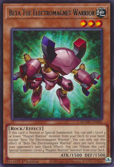 Beta The Electromagnet Warrior [MZMU-EN081] Rare | Exor Games Dartmouth