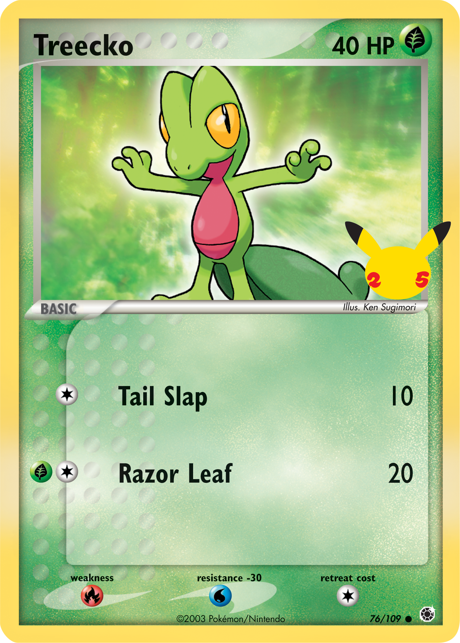 Treecko (76/109) (Jumbo Card) [First Partner Pack] | Exor Games Dartmouth