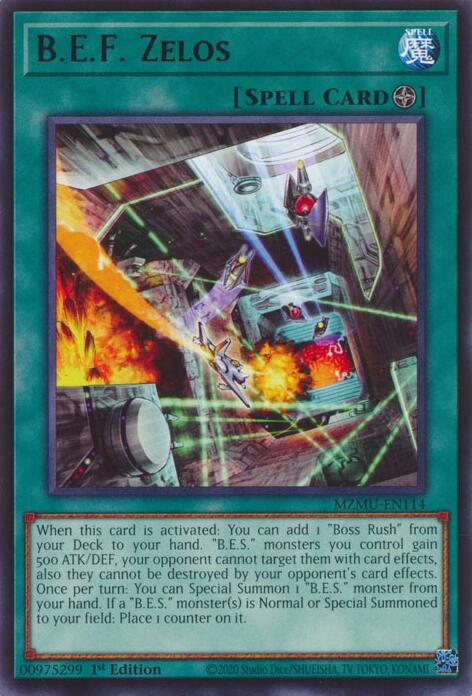 B.E.F. Zelos [MZMU-EN114] Rare | Exor Games Dartmouth