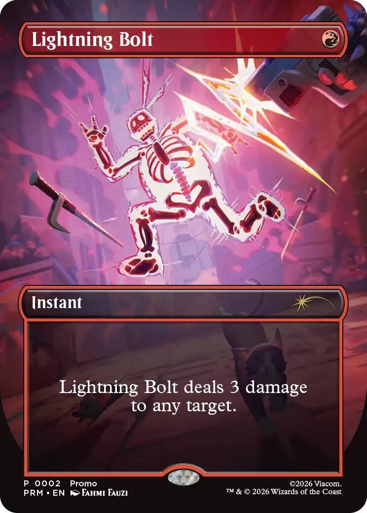 Lightning Bolt (Borderless) [Wizards Play Network 2026] | Exor Games Dartmouth