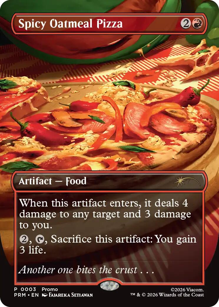 Spicy Oatmeal Pizza (Borderless) [Wizards Play Network 2026] | Exor Games Dartmouth
