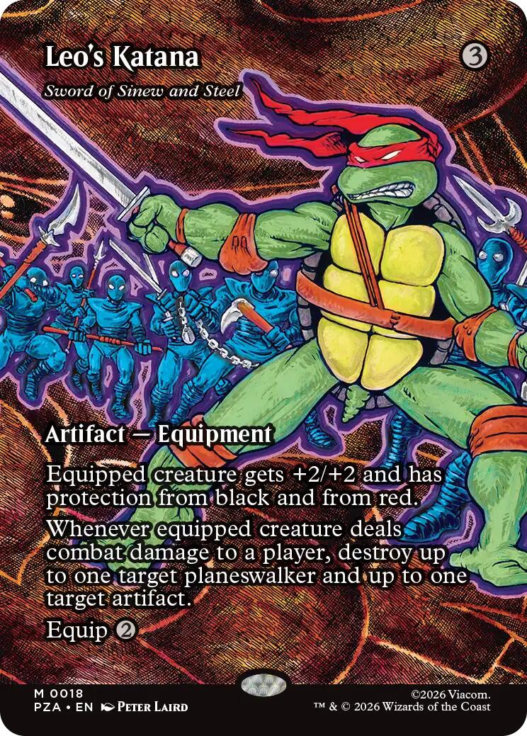 Leo's Katana - Sword of Sinew and Steel (Borderless) [Teenage Mutant Ninja Turtles Eternal-Legal] | Exor Games Dartmouth