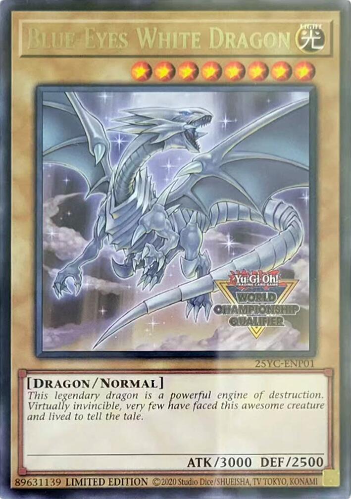 Blue-Eyes White Dragon (World Championship Qualifier) [25YC-ENP01] Rare | Exor Games Dartmouth