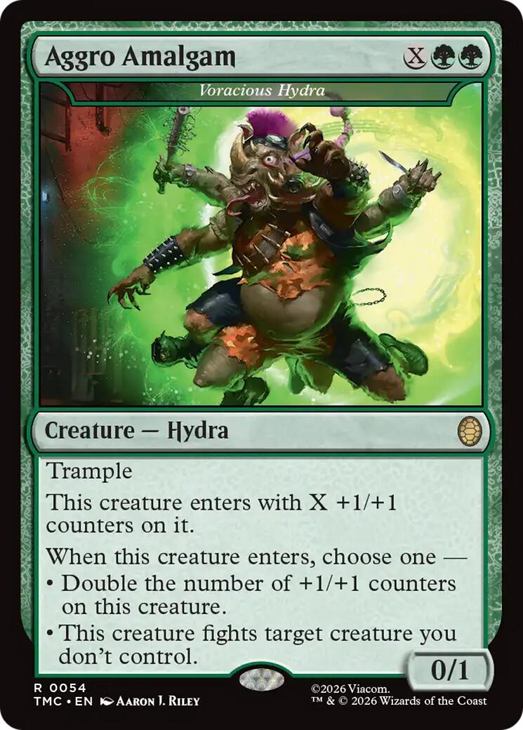 Aggro Amalgam - Voracious Hydra [Teenage Mutant Ninja Turtles Commander] | Exor Games Dartmouth