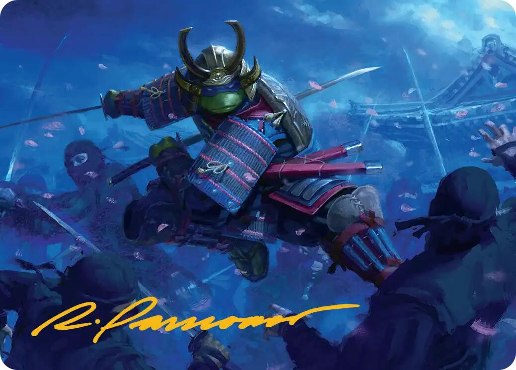 Leonardo, Sewer Samurai Art Card (1/54) (Gold-Stamped Signature) [Teenage Mutant Ninja Turtles Art Series] | Exor Games Dartmouth