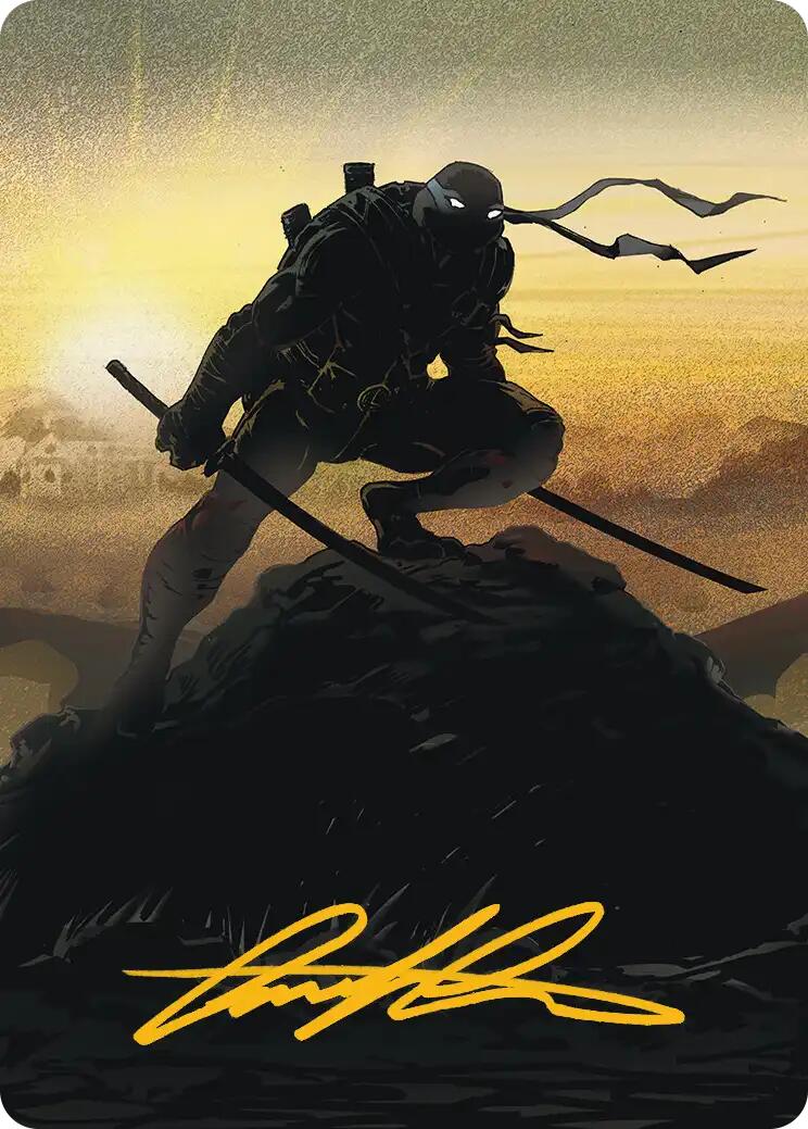 Leonardo, Sewer Samurai Art Card (20/54) (Gold-Stamped Signature) [Teenage Mutant Ninja Turtles Art Series] | Exor Games Dartmouth