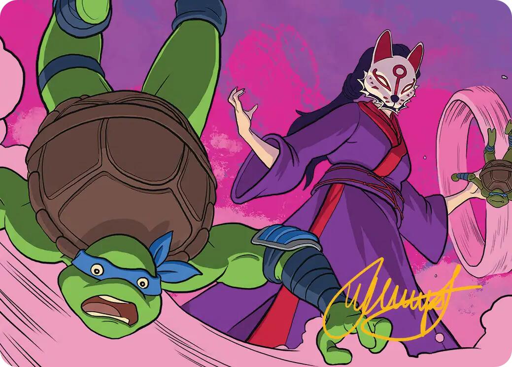 Kitsune's Technique Art Card (Gold-Stamped Signature) [Teenage Mutant Ninja Turtles Art Series] | Exor Games Dartmouth