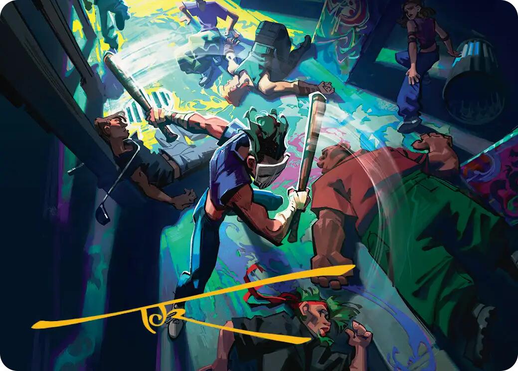 Pain 101 Art Card (Gold-Stamped Signature) [Teenage Mutant Ninja Turtles Art Series] | Exor Games Dartmouth