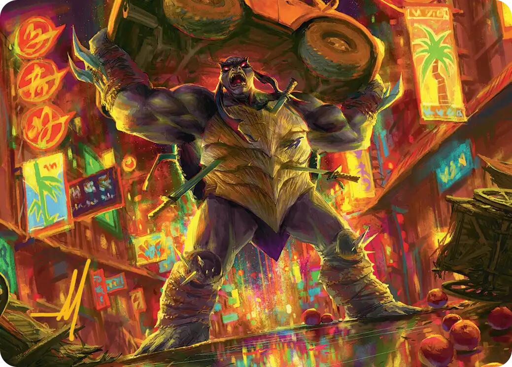 Slash, Reptile Rampager Art Card (Gold-Stamped Signature) [Teenage Mutant Ninja Turtles Art Series] | Exor Games Dartmouth